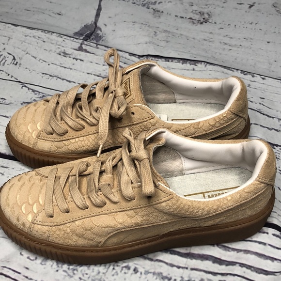 puma exotic skin platform sneaker
